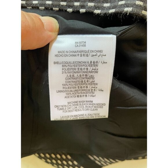 Max And Cleo Women's Dress Size 2 Ivory & Black Sleeveless Polyester/Rayon Blend - Picture 6 of 8